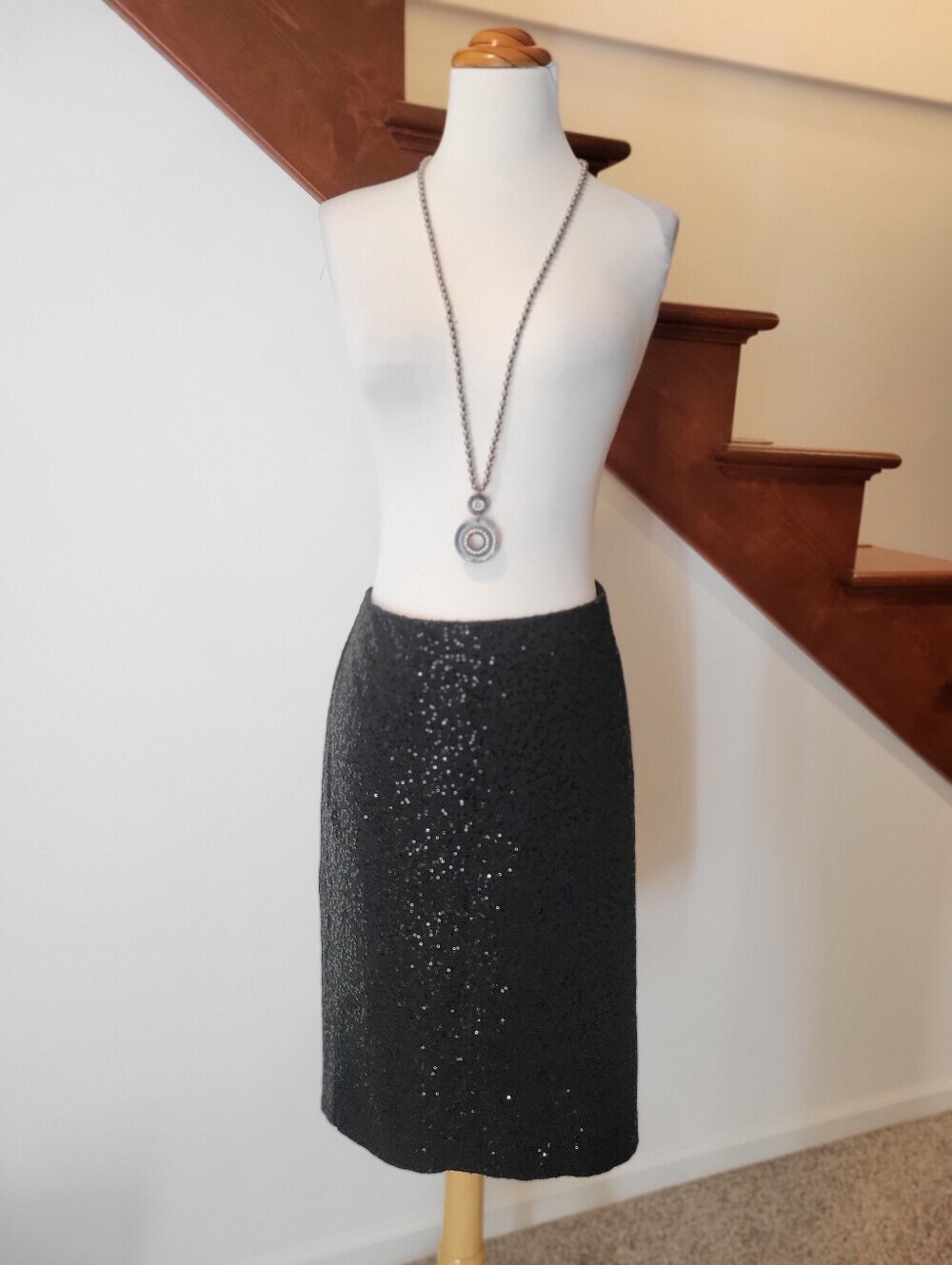 Charter Club Black Shimmer Pencil Skirt size 12